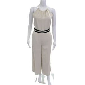 Laveer Women Beige Sleeveless Scoop Neck Jumpsuit Size XS